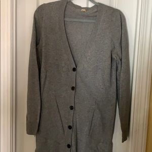 Long Jcrew button up sweater